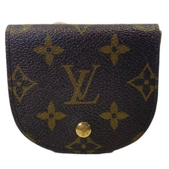 Authentic  Louis Vuitton Wallet Porte Monnaie Gousset Brown LV Vintage - Picture 1 of 11